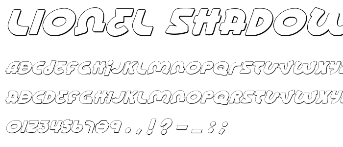 Lionel Shadow Italic font